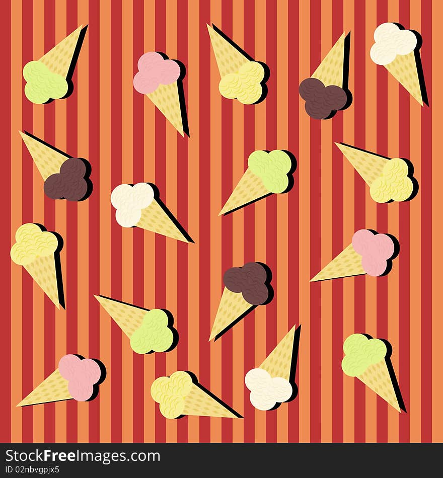 Background With Ice-creams