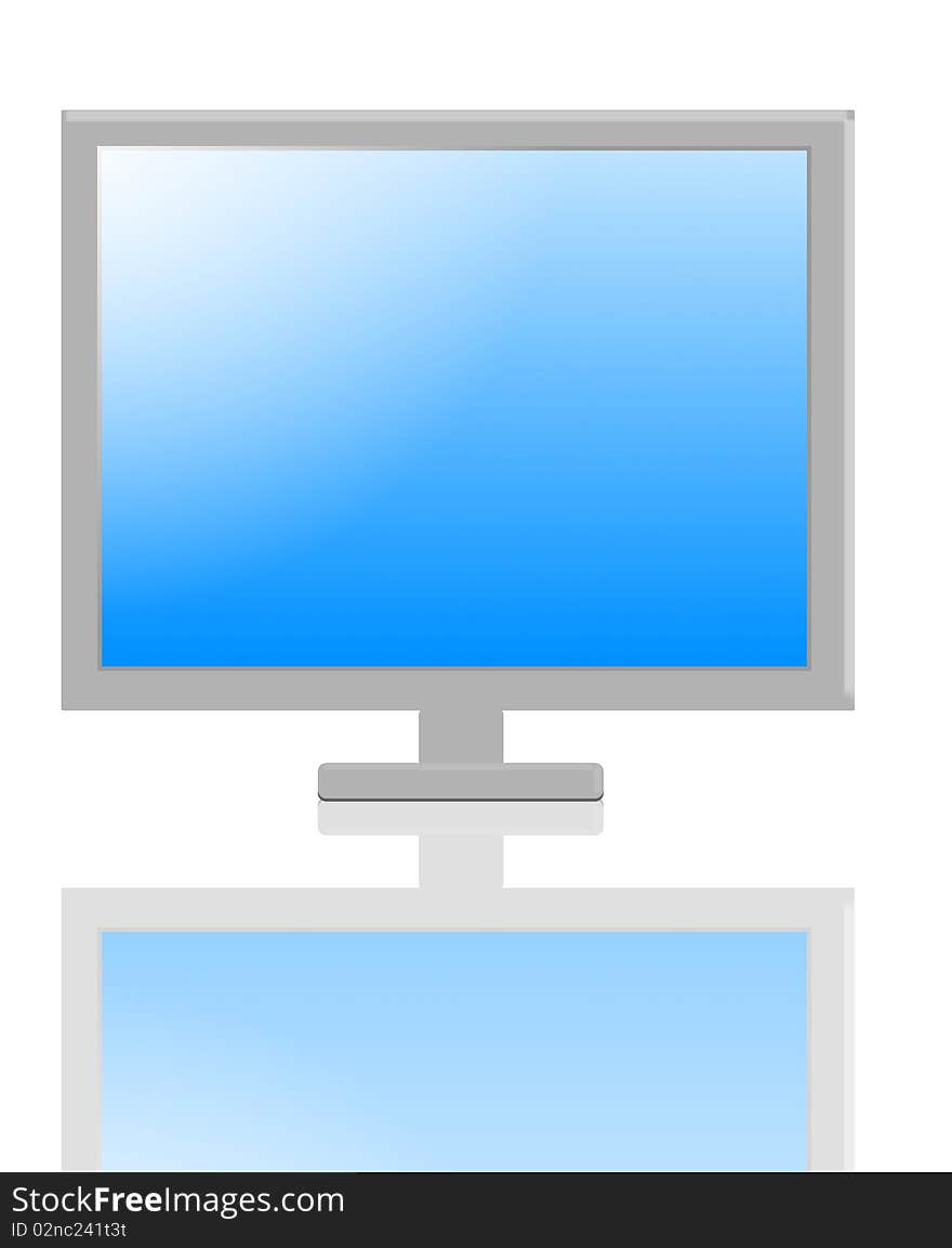 LCD/Plasma TV Screen isolated on a white background