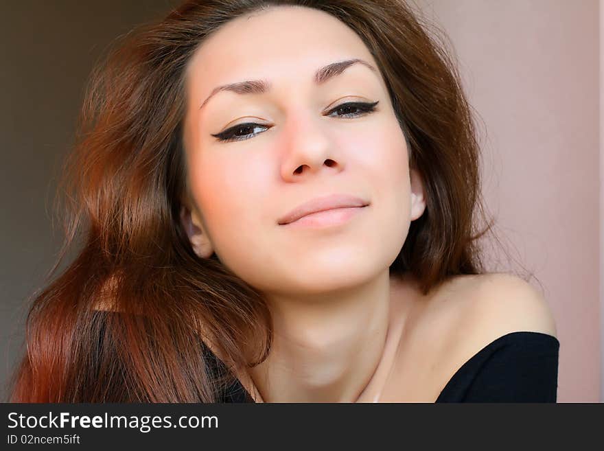 Portrait of a smiling girl. Portrait of a smiling girl