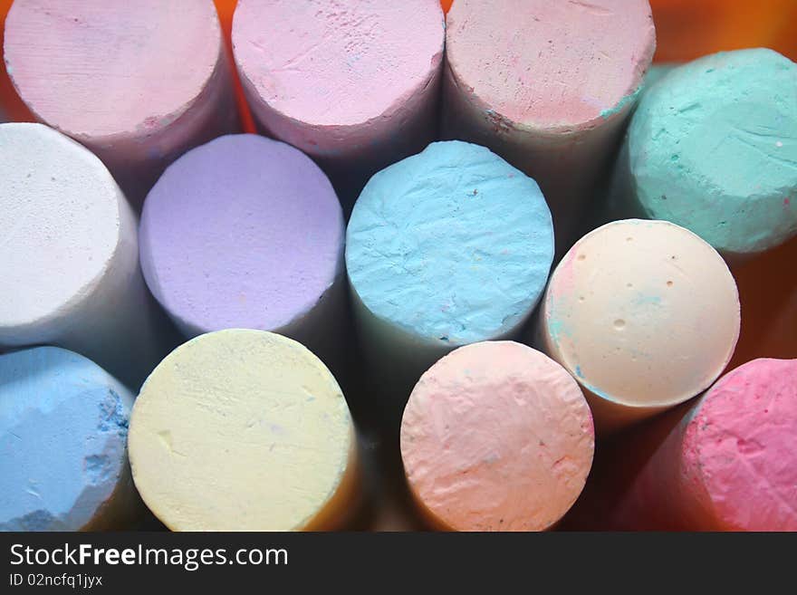 Sidewalk Chalk Closeup