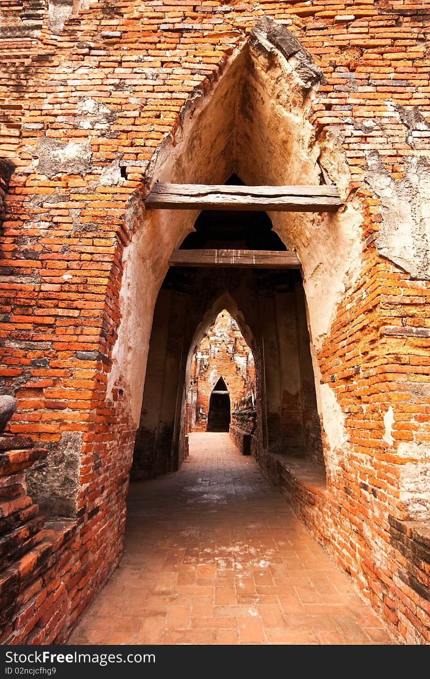 The door of ancient temple in Thailand, Watchaiwatthanaram. The door of ancient temple in Thailand, Watchaiwatthanaram