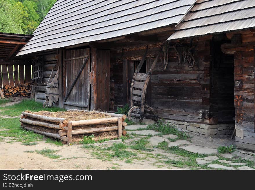 Old village courtyard