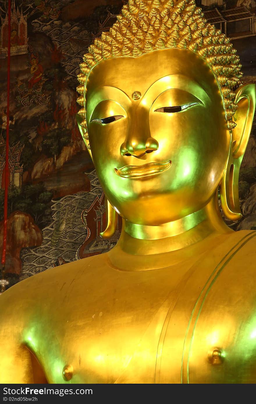 Golden Buddha statue Sutat Temple, Bangkok, Thailand