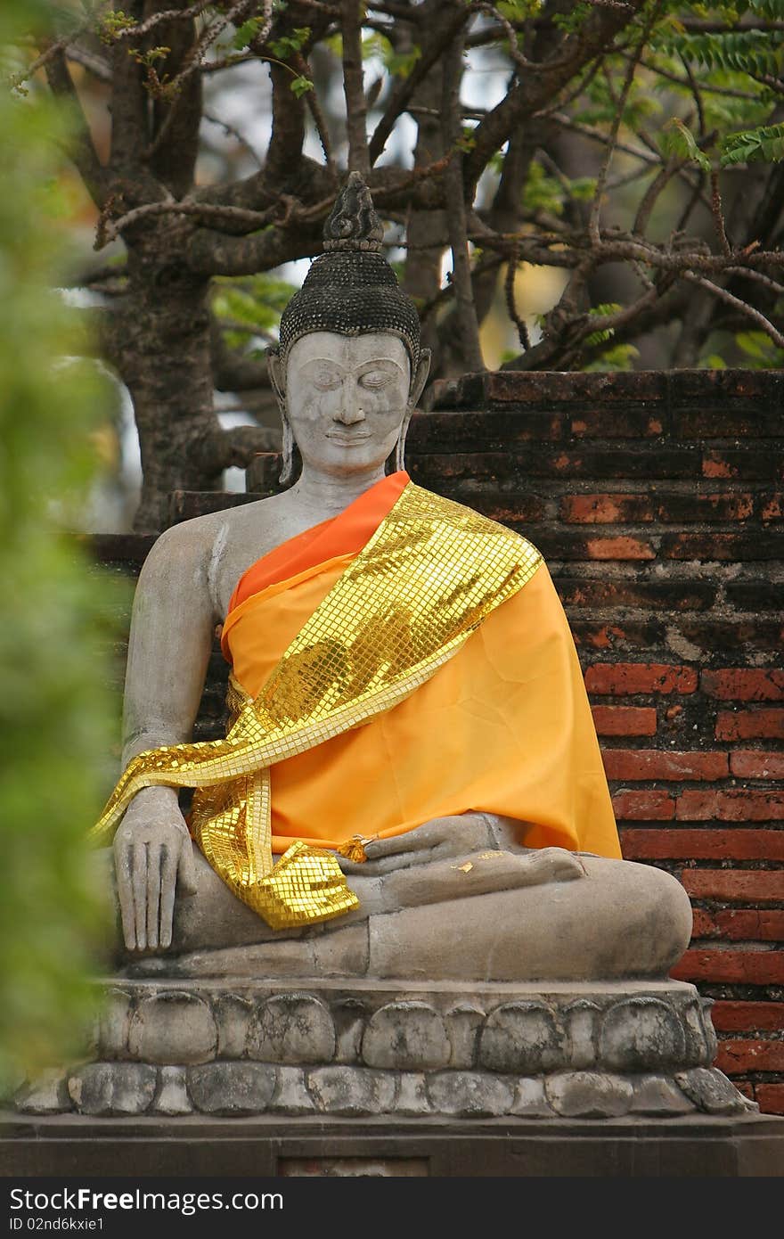 Buddha statue at Wat YaiChaiMongkol in Ayutthaya. Buddha statue at Wat YaiChaiMongkol in Ayutthaya