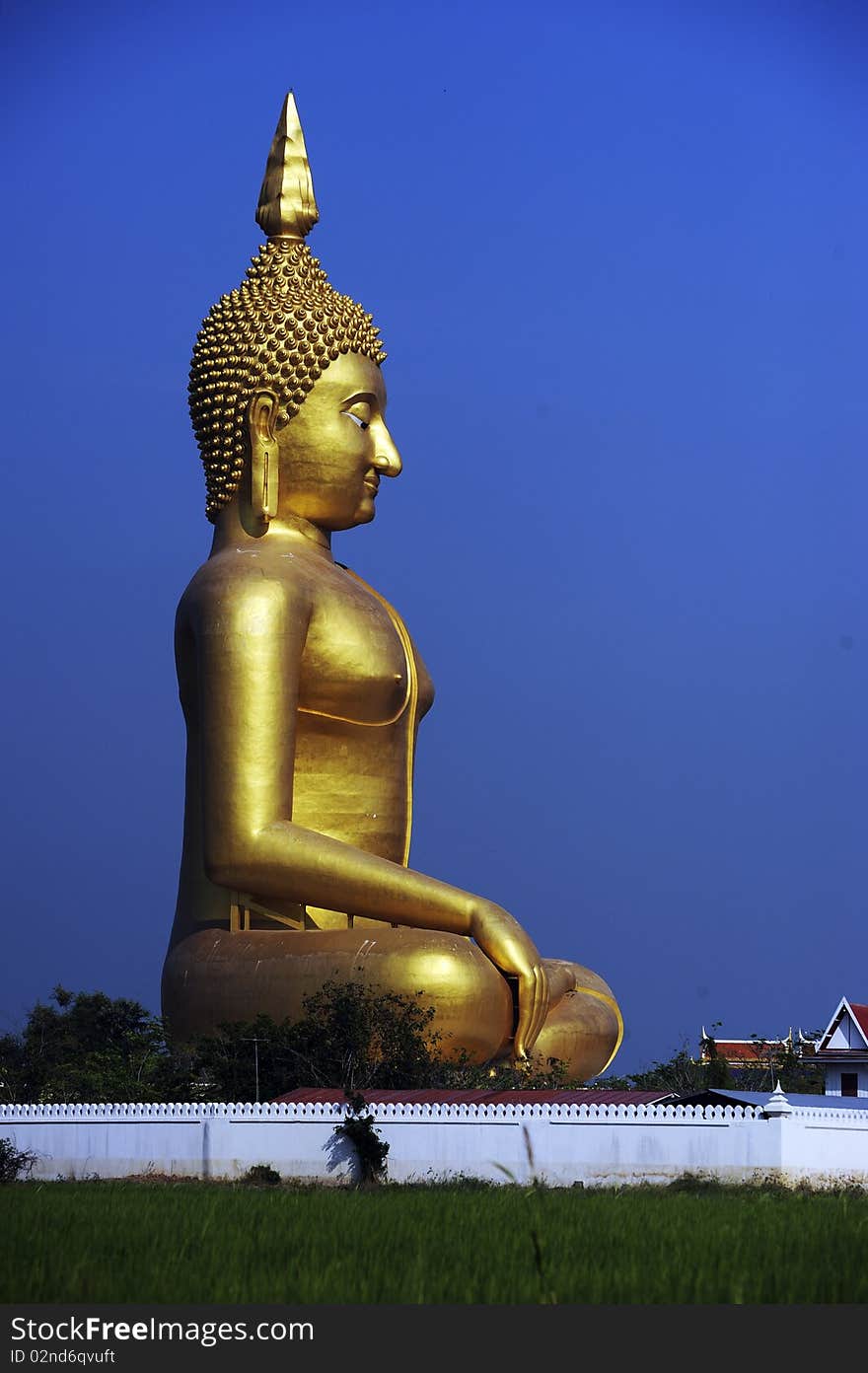 Big Buddha in Wat Moung Ang-Thong, Thailand. Big Buddha in Wat Moung Ang-Thong, Thailand