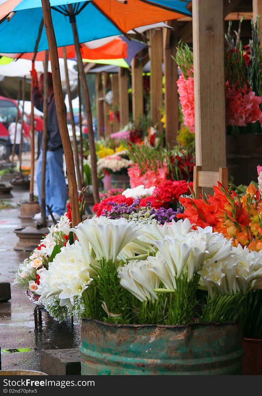 Flower Market in Antananarivo City of Madagascar