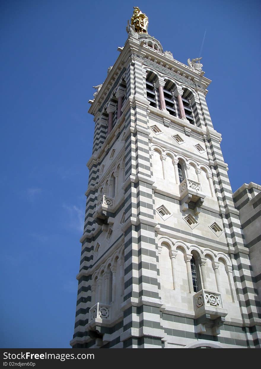 Detail of catholic church, Marseille, France