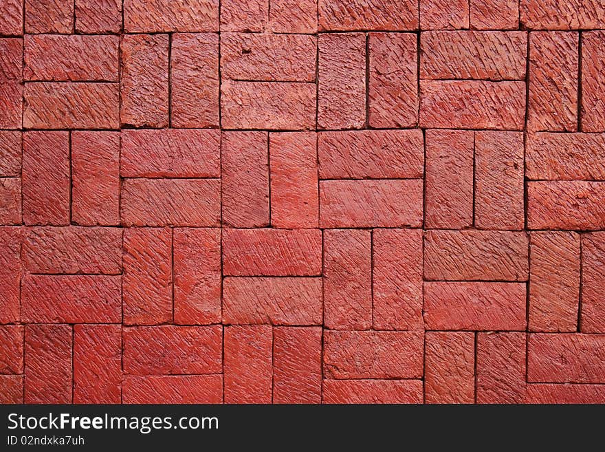 A wall of red brick. A wall of red brick