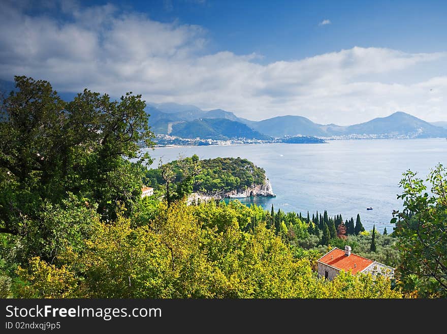 Mediterranean landscape with sea, Montenegro