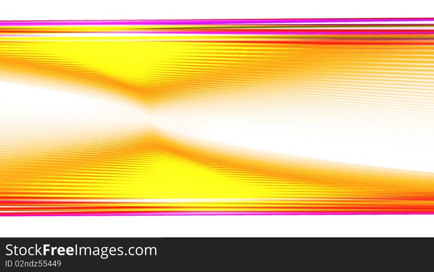 Bright red and yellow line on white background