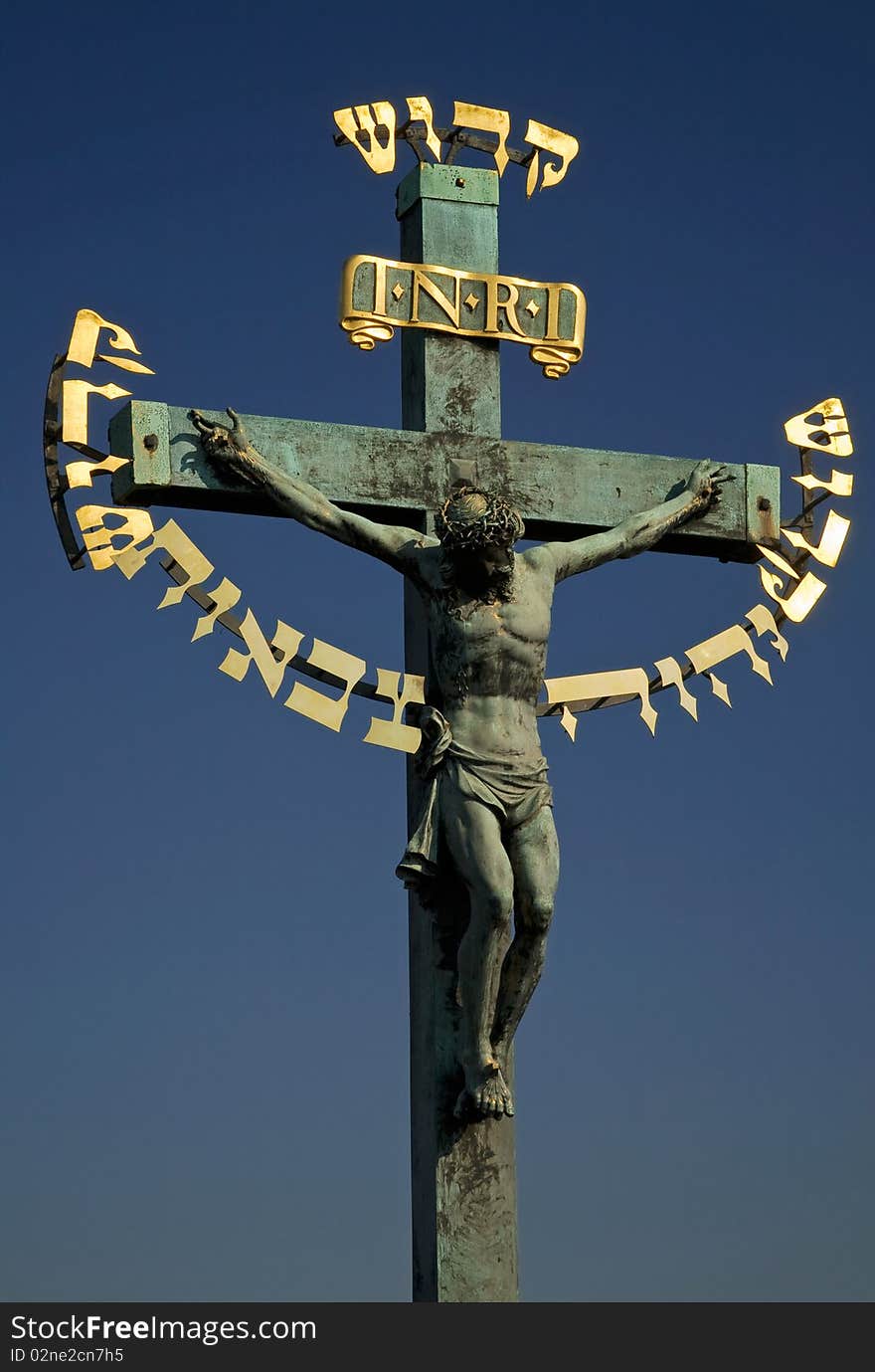 Statue of Jesus on the Charles bridge