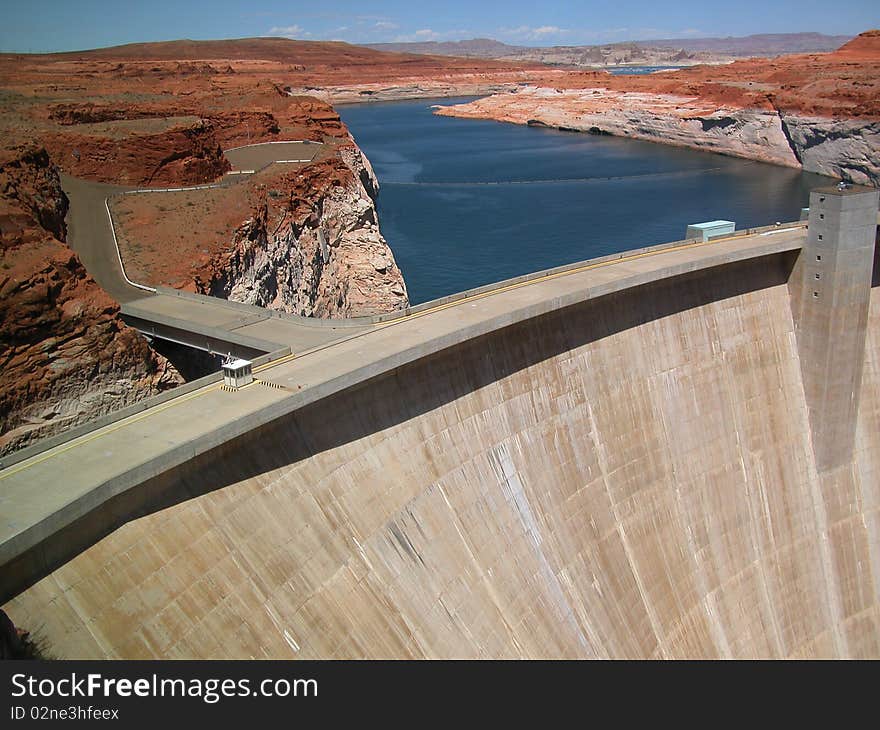 Glen Canyon Dam near Lake Powell, Arizona