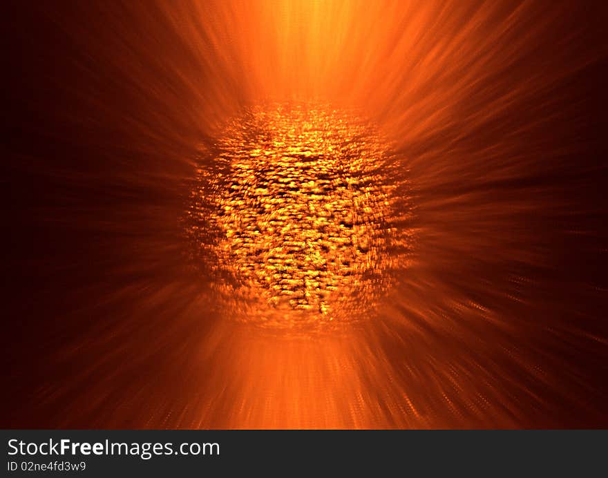 Abstract background of a pulsating fireball