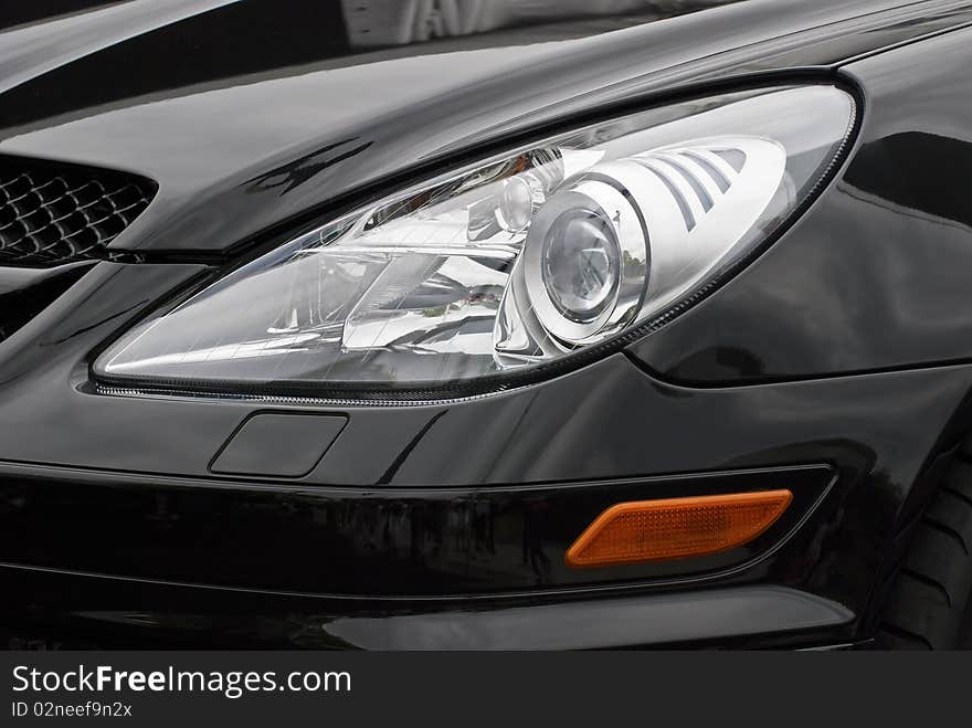 Headlight Of A Modern Sports Car