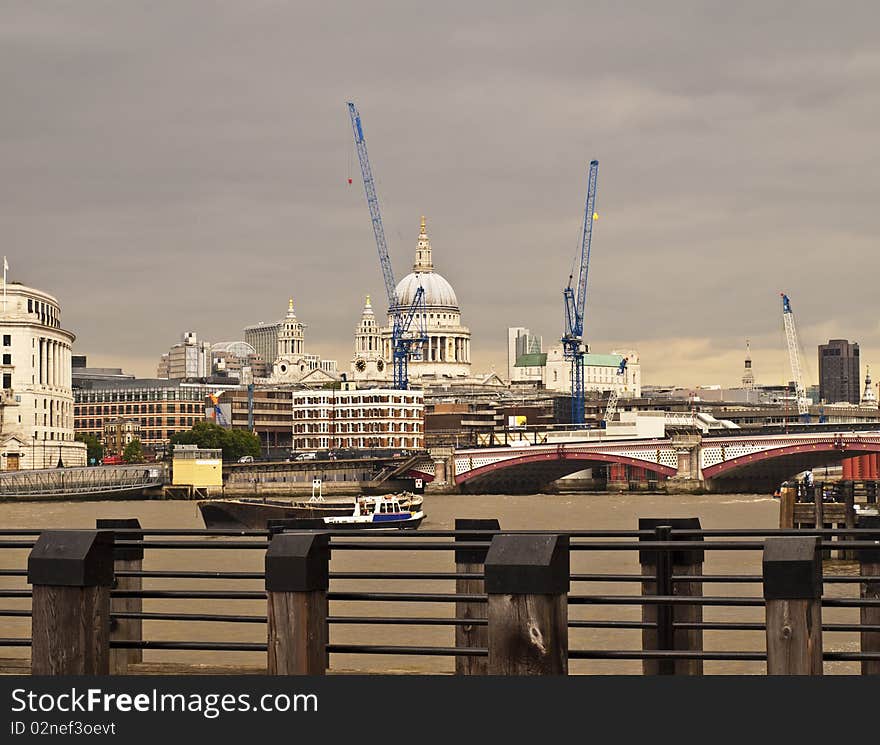 London City View Over River Thames