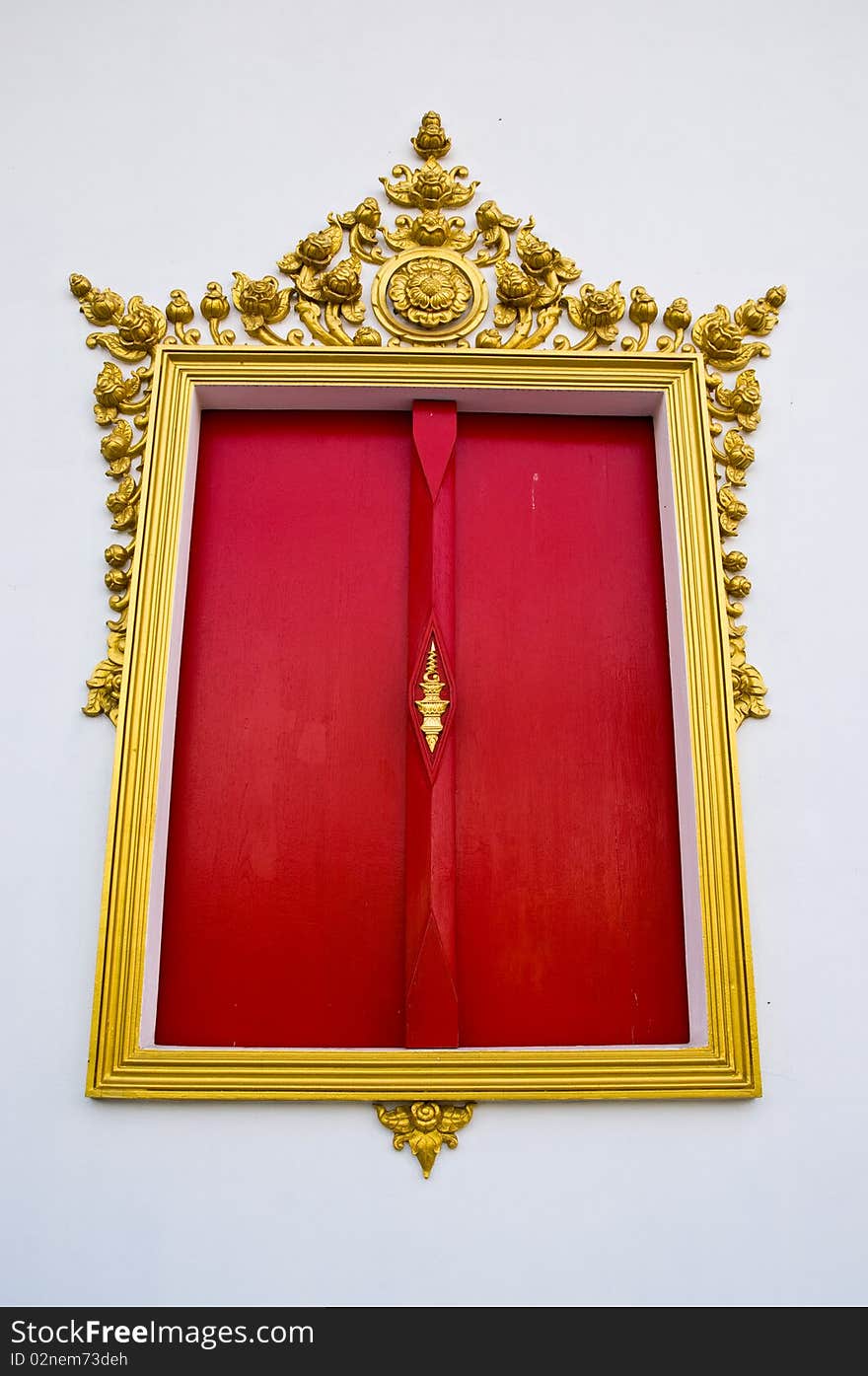 Window Thai style , red window