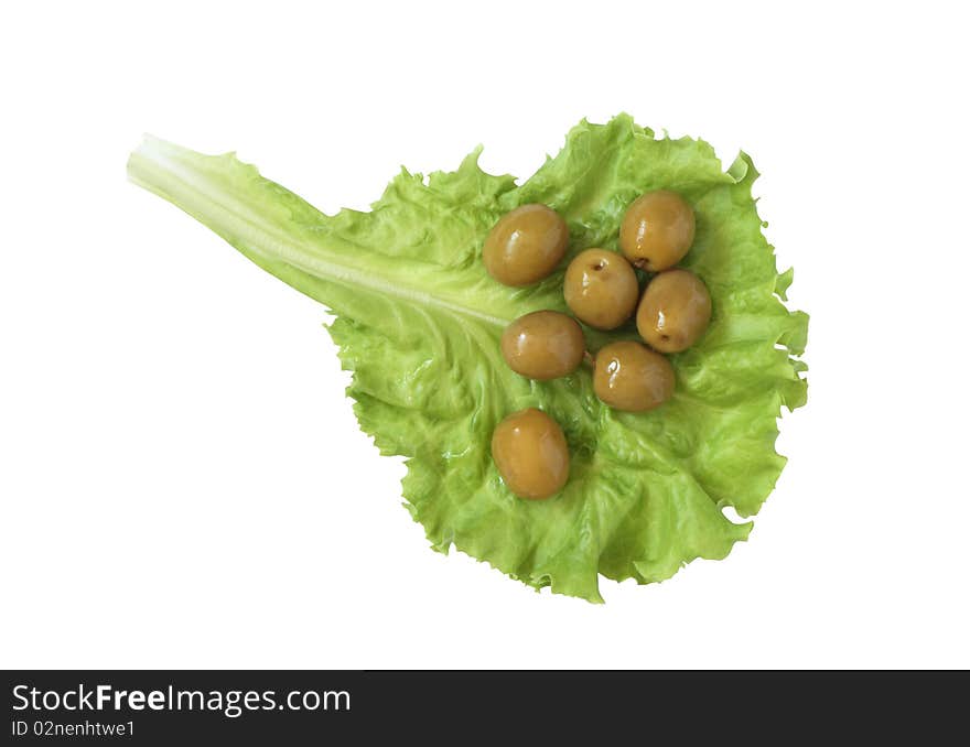 Olives On Lettuce