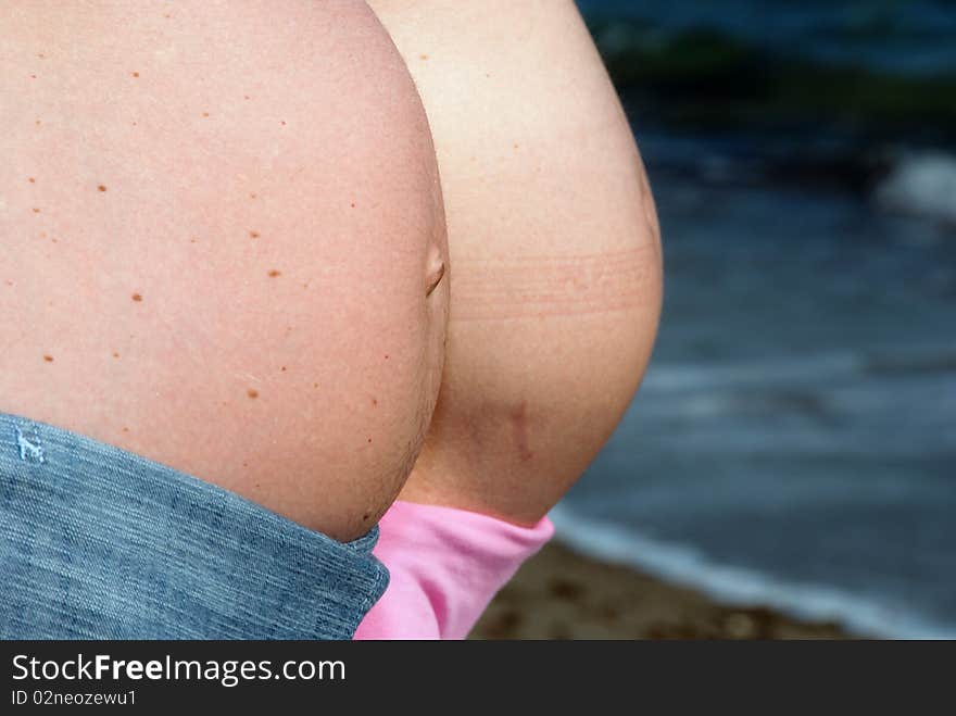 33th Week Pregnant Women relaxing at the Sea, Italy. 33th Week Pregnant Women relaxing at the Sea, Italy