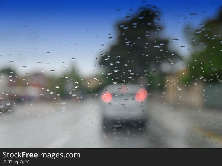 Traffic and Water Drops