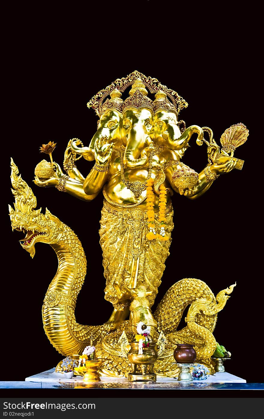 Himal god is gold color