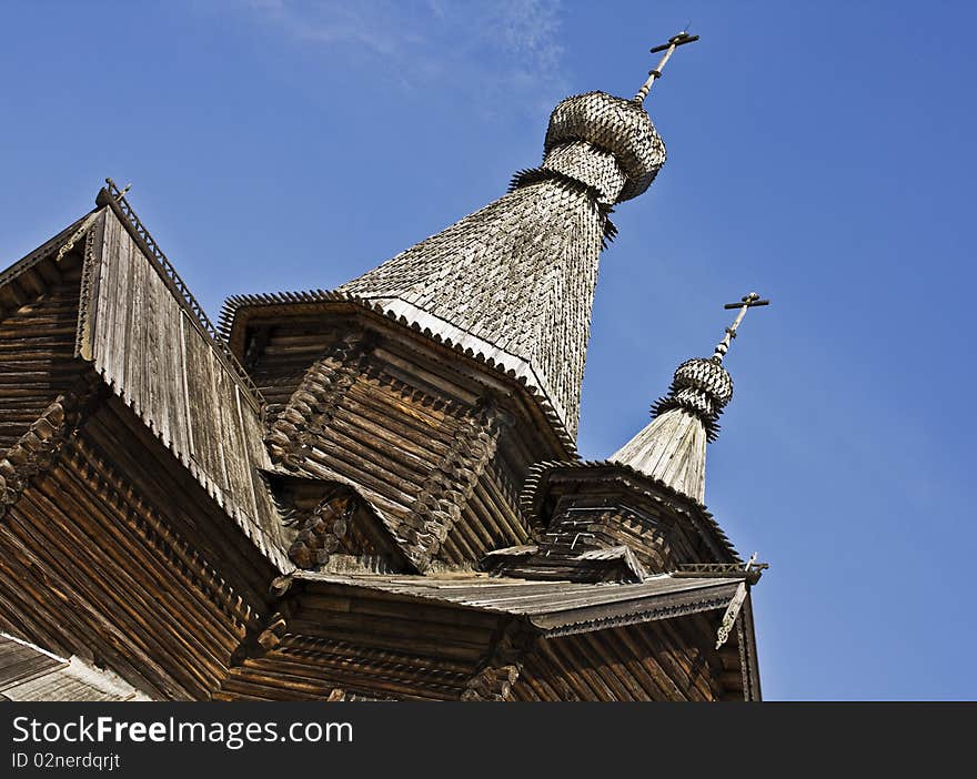 Ancient wooden building of church. Ancient wooden building of church