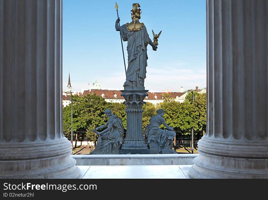 Pallas Athene in front of vienna parliament