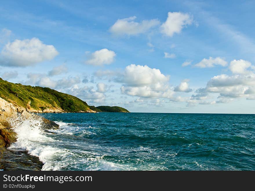 Mountains with blue sea samed Islands. Mountains with blue sea samed Islands