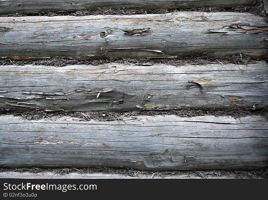 Background with texture of old gray wood