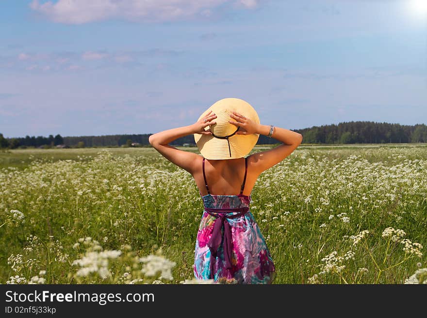 Young woman enjoying nature