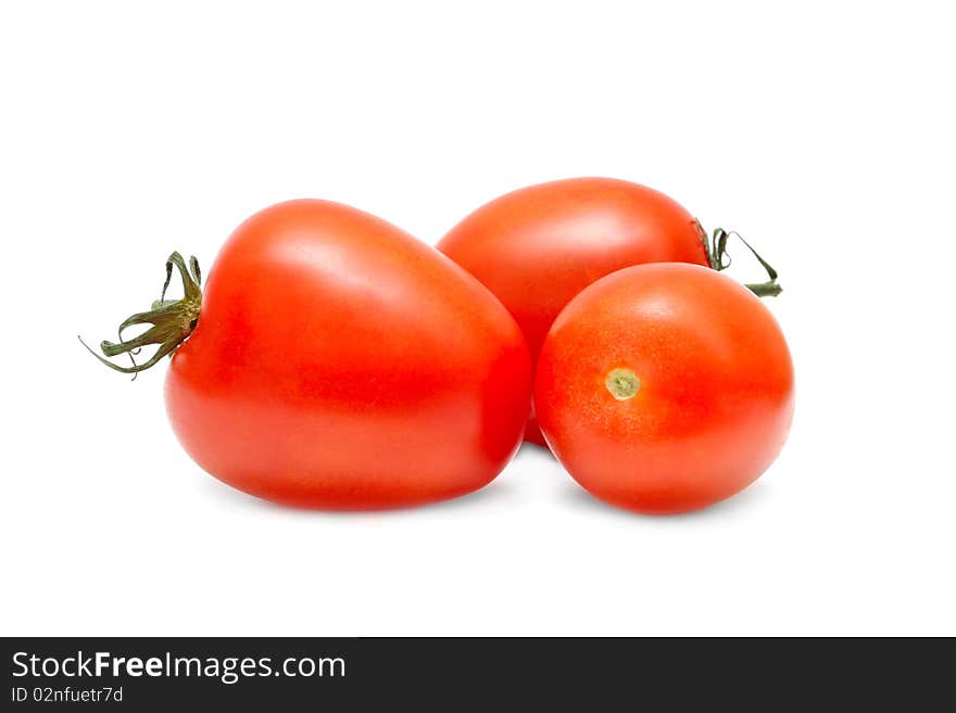 Fresh Tomatoes On White Background