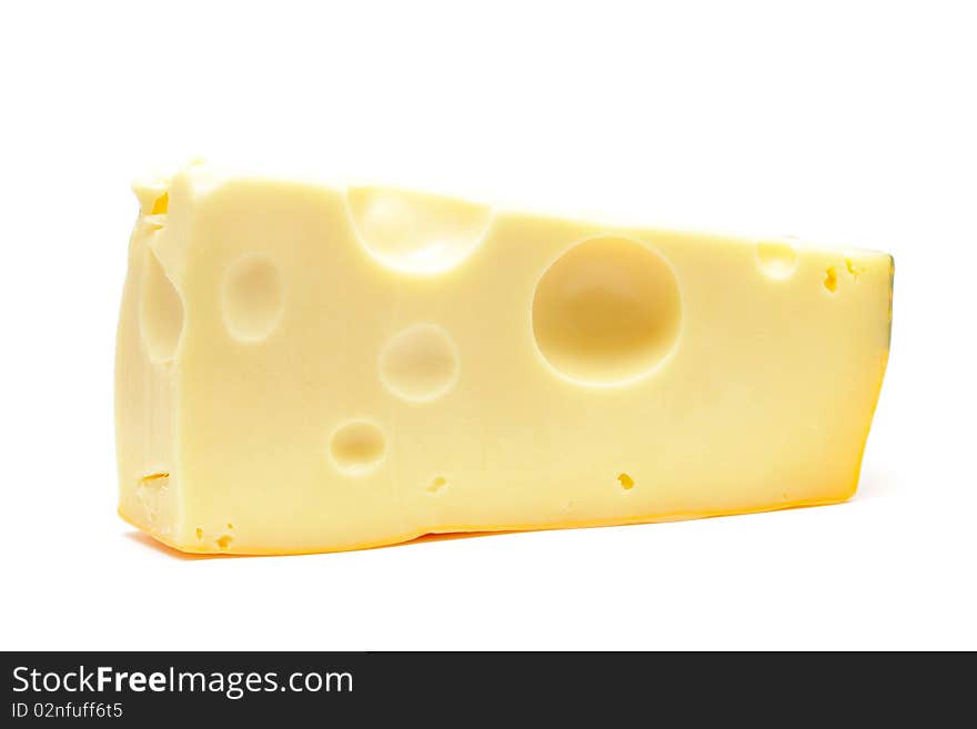 Sector part of yellow cheese