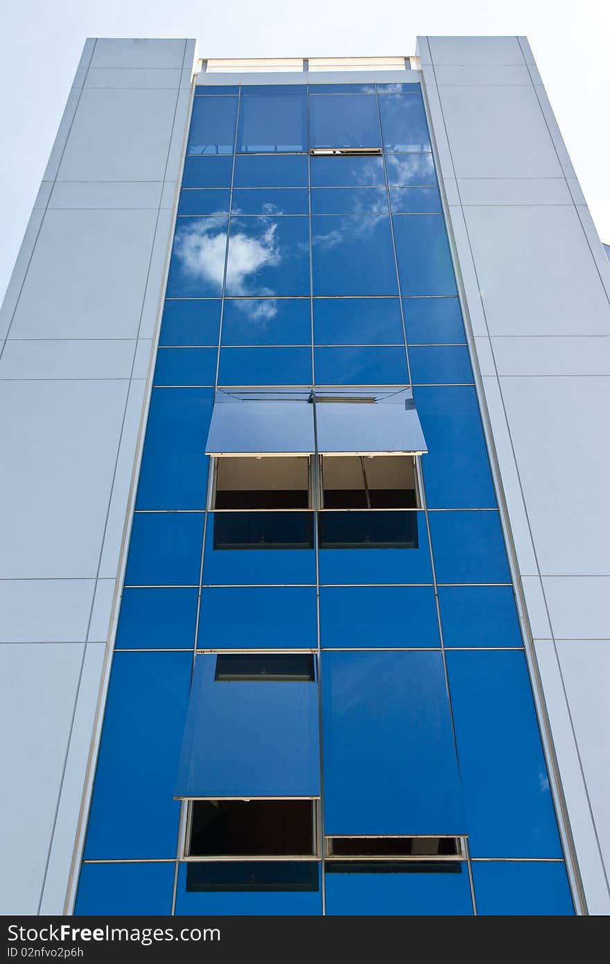 Reflection of sky and cloud in glass. Reflection of sky and cloud in glass