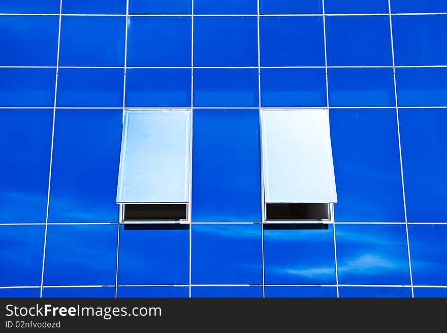 Reflection of sky and cloud in glass. Reflection of sky and cloud in glass