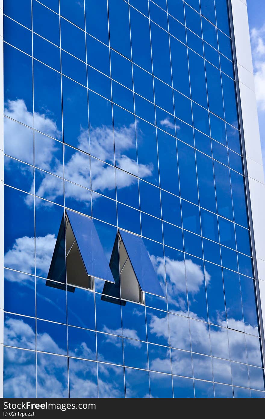 Reflection of sky and cloud in glass. Reflection of sky and cloud in glass