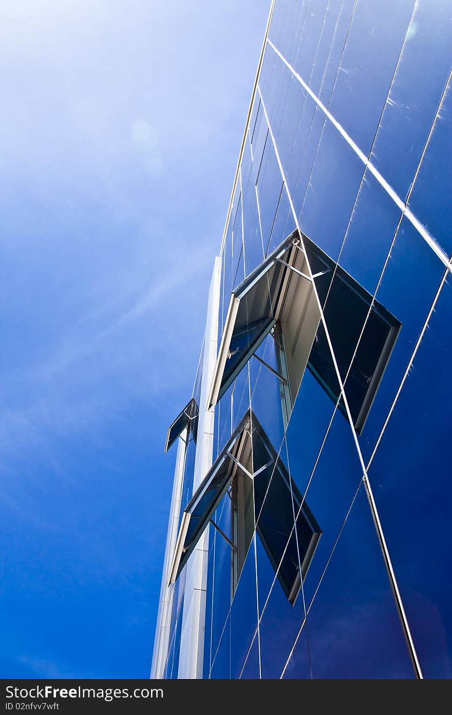 Blue sky and office building