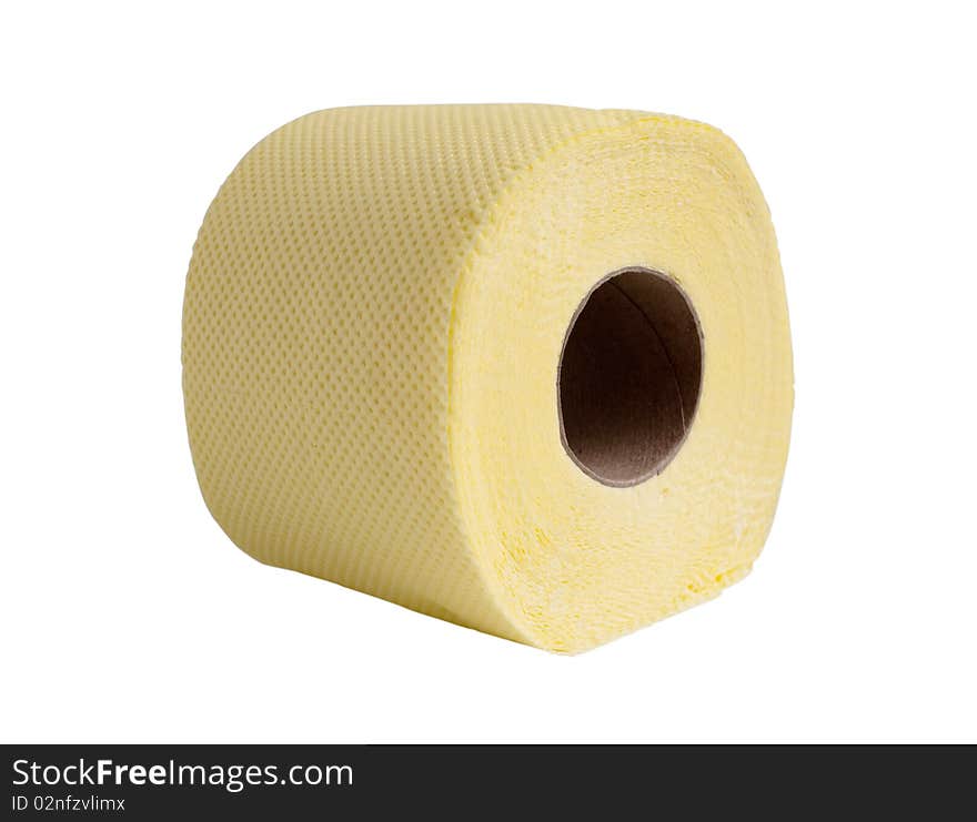 Roll of toilet paper yellow