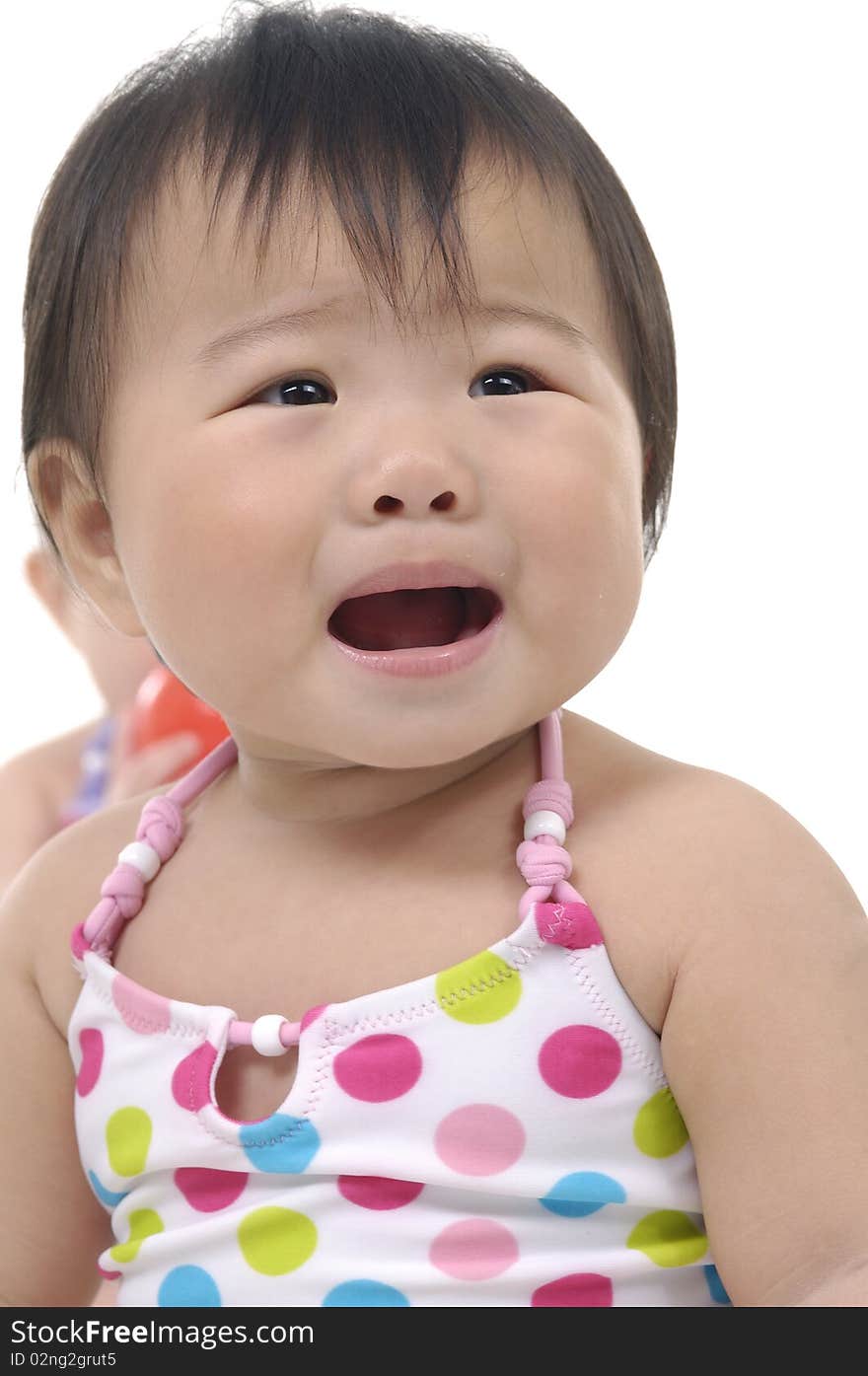 Close up Little girl crying. Close up Little girl crying