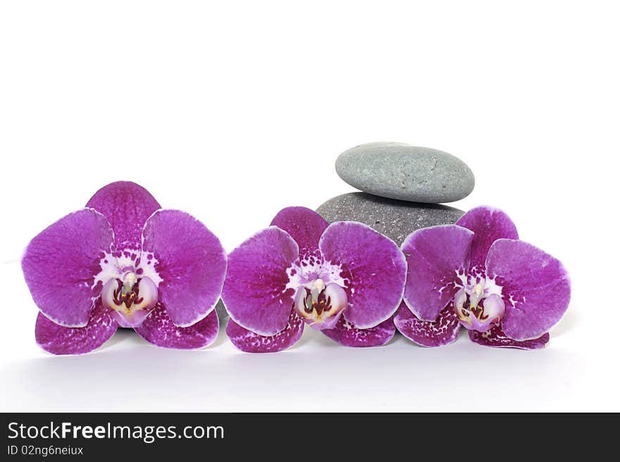 Spa background (pyramid of stones with orchid ). Spa background (pyramid of stones with orchid )