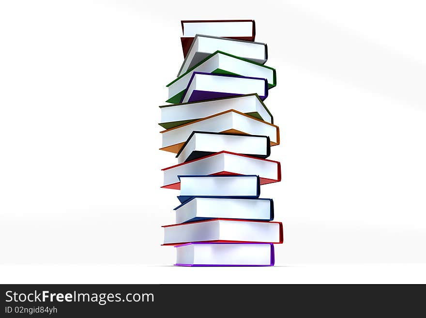 Stack Books In 3d