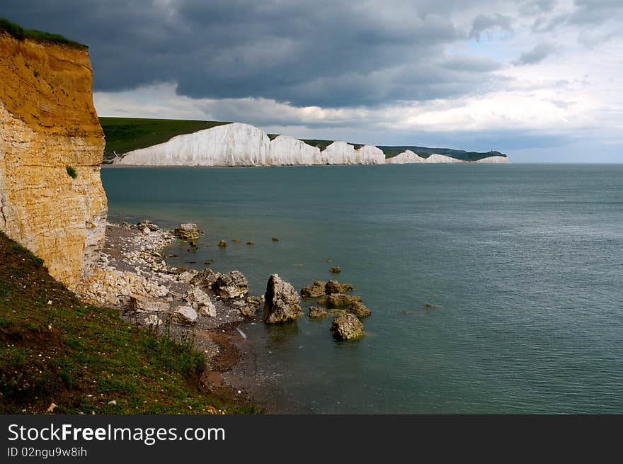 The white cliffs of England. The white cliffs of England