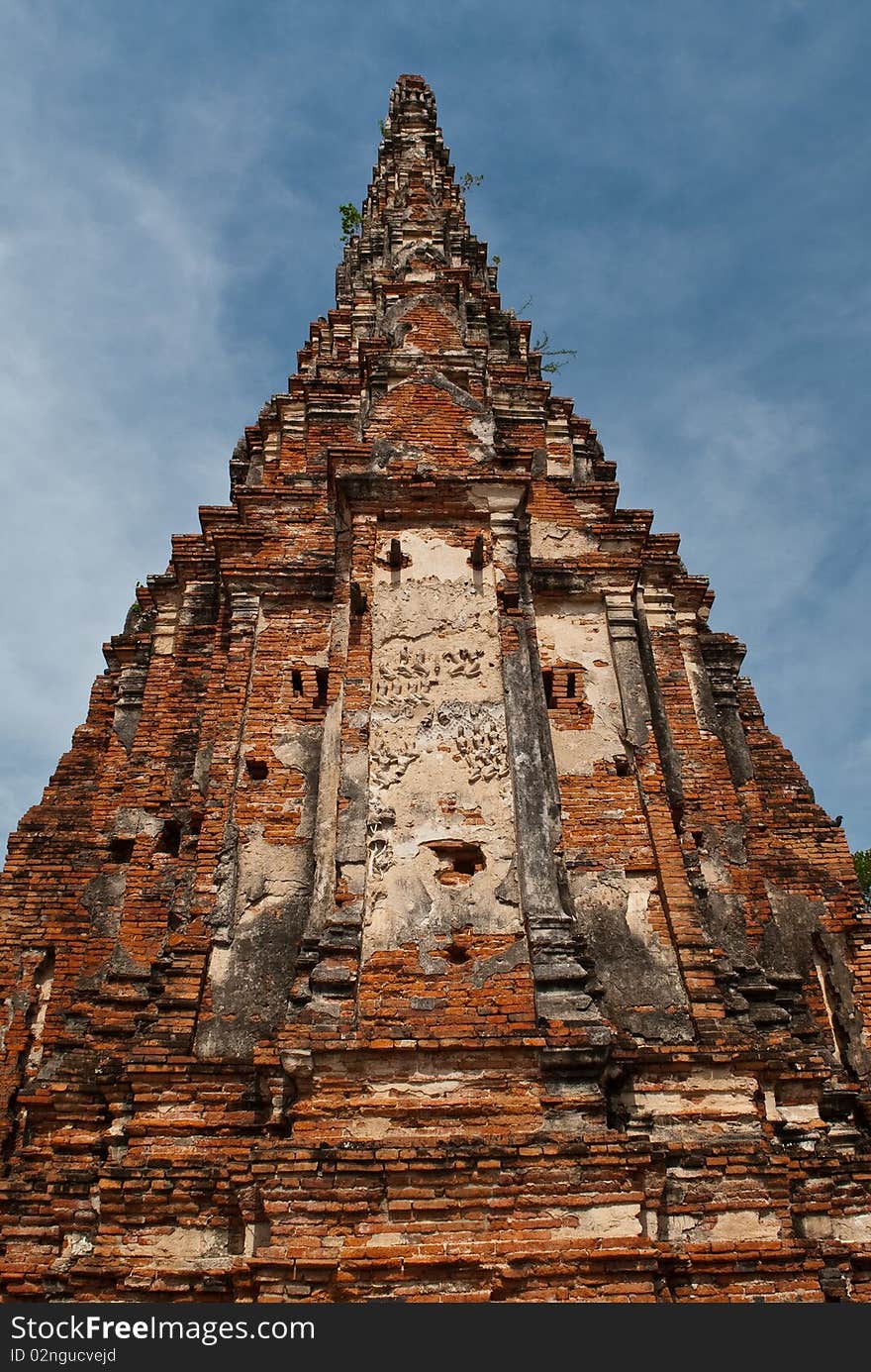 Ancient pagoda ,wat-chai-wattanaram,Ayuthaya,Thailand