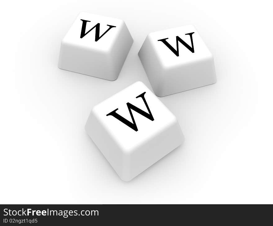 Trade mark of a world wide web 3D. Trade mark of a world wide web 3D