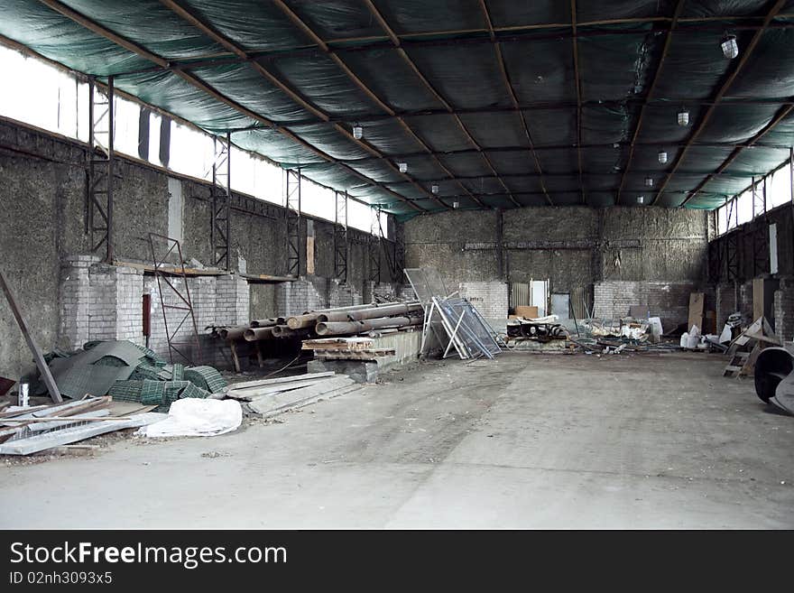 An abandoned hangar