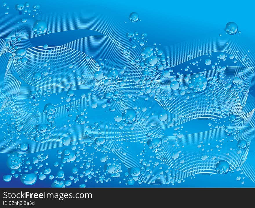 Abstract water background with drop