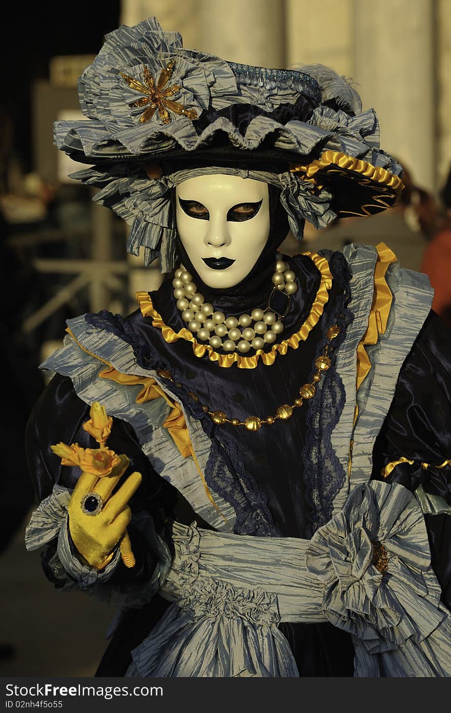 Venetian mask during the venice carnivale