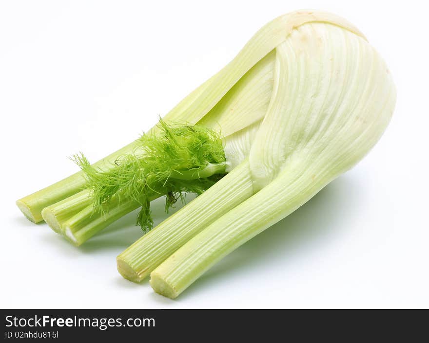 Ripe fennel isolated on a white background.