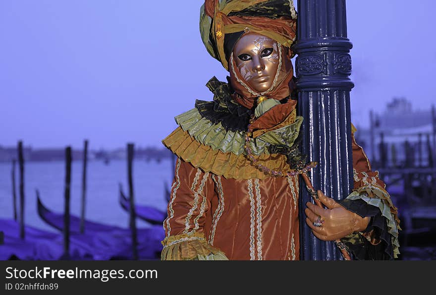 Venetian mask during venice carnivale