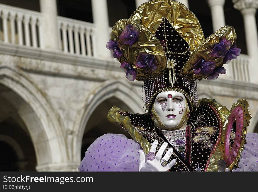 Venetian mask during venice carnivale