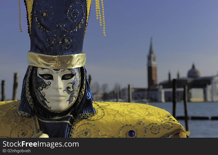 Venetian mask during venice carnivale