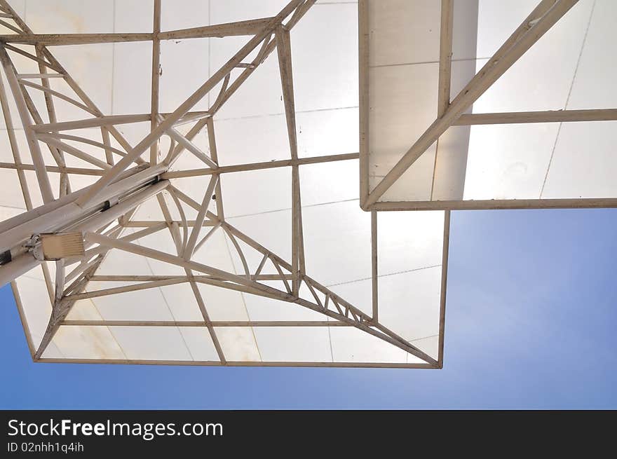 A white canvas roof in thailand